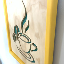 Load image into Gallery viewer, Custom made Hand-Cut Coffee Wooden Frame - Home Decor MaRiTama HOME