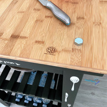 Load image into Gallery viewer, Dark Green Wooden Top Kitchen Island Cart - Furniture MaRiTama HOME