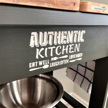 Load image into Gallery viewer, Dark Green Wooden Top Kitchen Island Cart - Furniture MaRiTama HOME