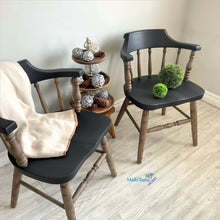 Load image into Gallery viewer, Farmhouse Brown / Black Captain Chairs - Furniture MaRiTama HOME
