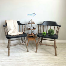 Load image into Gallery viewer, Farmhouse Brown / Black Captain Chairs - Furniture MaRiTama HOME