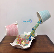 Load image into Gallery viewer, Handmade Pink and Blue Falling Beads Teacups - Home Decor MaRiTama HOME