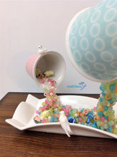 Load image into Gallery viewer, Handmade Pink and Blue Falling Beads Teacups - Home Decor MaRiTama HOME