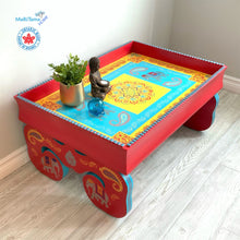 Load image into Gallery viewer, Indian Art Coral and Turquoise Coffee Table - Coffee Tables MaRiTama HOME