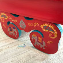 Load image into Gallery viewer, Indian Art Coral and Turquoise Coffee Table - Coffee Tables MaRiTama HOME