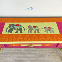 Load image into Gallery viewer, Indian Art Orange and Pink Entry Table - Furniture MaRiTama HOME