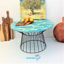 Load image into Gallery viewer, Indoor / Outdoor Blue Brick Table - Furniture MaRiTama HOME