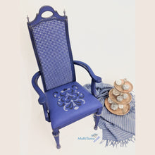 Load image into Gallery viewer, Napoleon’s Blue Throne Chair - Furniture MaRiTama HOME
