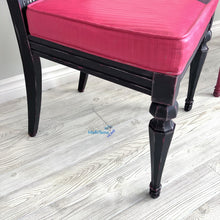 Load image into Gallery viewer, Pink & Black French Provincial Antique Cane Flower Chair Set - Furniture MaRiTama HOME
