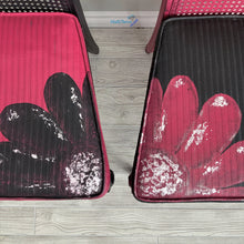 Load image into Gallery viewer, Pink & Black French Provincial Antique Cane Flower Chair Set - Furniture MaRiTama HOME