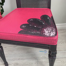 Load image into Gallery viewer, Pink & Black French Provincial Antique Cane Flower Chair Set - Furniture MaRiTama HOME