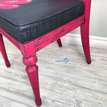 Load image into Gallery viewer, Pink & Black French Provincial Antique Cane Flower Chair Set - Furniture MaRiTama HOME