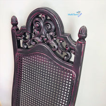Load image into Gallery viewer, Pink & Black French Provincial Antique Cane Flower Chair Set - Furniture MaRiTama HOME