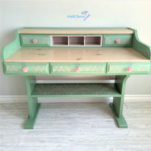 Load image into Gallery viewer, Pink Lace & Green Pinewood Desk - Desks MaRiTama HOME