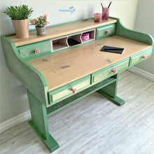 Load image into Gallery viewer, Pink Lace & Green Pinewood Desk - Desks MaRiTama HOME