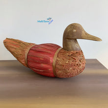 Load image into Gallery viewer, Red and Gold Bamboo Duck - Holiday Ornaments MaRiTama HOME