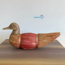 Load image into Gallery viewer, Red and Gold Bamboo Duck - Holiday Ornaments MaRiTama HOME