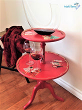 Load image into Gallery viewer, Retro 50’s Double Tier Red Accent Table - Furniture MaRiTama HOME