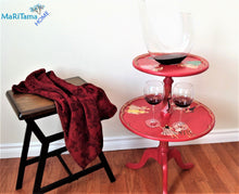 Load image into Gallery viewer, Retro 50’s Double Tier Red Accent Table - Furniture MaRiTama HOME