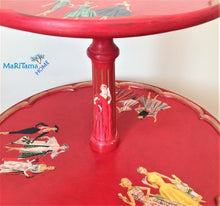 Load image into Gallery viewer, Retro 50’s Double Tier Red Accent Table - Furniture MaRiTama HOME