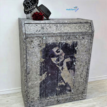 Load image into Gallery viewer, Retro Black Grey & White textured Lady Closet / Dresser / Cabinet - Furniture MaRiTama HOME