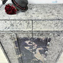 Load image into Gallery viewer, Retro Black Grey & White textured Lady Closet / Dresser / Cabinet - Furniture MaRiTama HOME