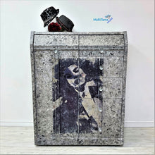 Load image into Gallery viewer, Retro Black Grey & White textured Lady Closet / Dresser / Cabinet - Furniture MaRiTama HOME