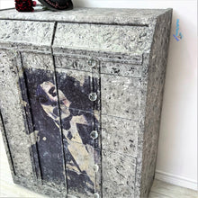 Load image into Gallery viewer, Retro Black Grey & White textured Lady Closet / Dresser / Cabinet - Furniture MaRiTama HOME