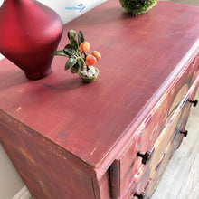Load image into Gallery viewer, Retro Lady Brick Red Chest of Drawers / Dresser - Furniture MaRiTama HOME