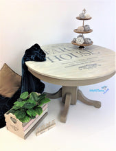 Load image into Gallery viewer, Round Wooden Grey Farmhouse Dining Table - Furniture MaRiTama HOME