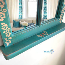 Load image into Gallery viewer, Rustic Blue Window Frame Mirror - Mirrors MaRiTama HOME
