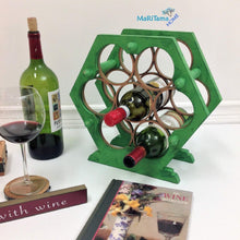 Load image into Gallery viewer, Rustic Green Wine Rack - Home Decor MaRiTama HOME