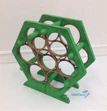 Load image into Gallery viewer, Rustic Green Wine Rack - Home Decor MaRiTama HOME