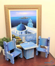 Load image into Gallery viewer, Santorini Miniature Table and Chairs Home Decor Set - Home Decor MaRiTama HOME