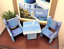Load image into Gallery viewer, Santorini Miniature Table and Chairs Home Decor Set - Home Decor MaRiTama HOME