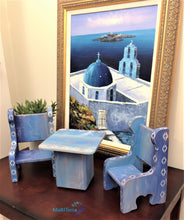 Load image into Gallery viewer, Santorini Miniature Table and Chairs Home Decor Set - Home Decor MaRiTama HOME