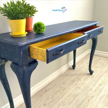 Load image into Gallery viewer, Shabby Chic Navy Blue Console - console MaRiTama HOME