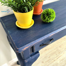 Load image into Gallery viewer, Shabby Chic Navy Blue Console - console MaRiTama HOME