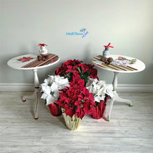 Load image into Gallery viewer, Small Foldable Red Poinsettia Accent Table - Furniture MaRiTama HOME