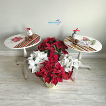 Load image into Gallery viewer, Small Foldable Red Poinsettia Accent Table - Furniture MaRiTama HOME