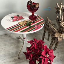 Load image into Gallery viewer, Small Foldable Red Poinsettia Accent Table - Furniture MaRiTama HOME