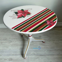 Load image into Gallery viewer, Small Foldable Red Poinsettia Accent Table - Furniture MaRiTama HOME