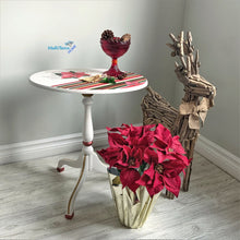 Load image into Gallery viewer, Small Foldable Red Poinsettia Accent Table - Furniture MaRiTama HOME