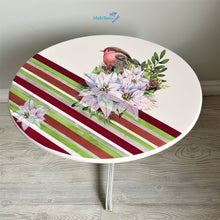Load image into Gallery viewer, Small Foldable White Poinsettia Accent Table - Furniture MaRiTama HOME