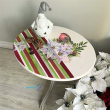 Load image into Gallery viewer, Small Foldable White Poinsettia Accent Table - Furniture MaRiTama HOME