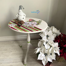 Load image into Gallery viewer, Small Foldable White Poinsettia Accent Table - Furniture MaRiTama HOME