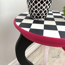 Load image into Gallery viewer, Small Pink & Black Whimsical Accent Table - Furniture MaRiTama HOME