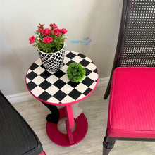 Load image into Gallery viewer, Small Pink & Black Whimsical Accent Table - Furniture MaRiTama HOME