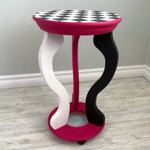 Load image into Gallery viewer, Small Pink & Black Whimsical Accent Table - Furniture MaRiTama HOME