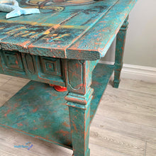 Load image into Gallery viewer, Textured Turquoise Mermaid Coffee Table - Furniture MaRiTama HOME